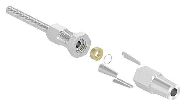 Gewindeterminal zur Selbstmontage - Fuer Seil Ø 3 mm - V4A-11-2746.1