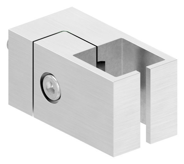 Klemmprofilhalter Edelstahl V2A fuer 20x20 mm Profil- Anschluss gerade- geschliffen Korn 240-88-1155352-240.00