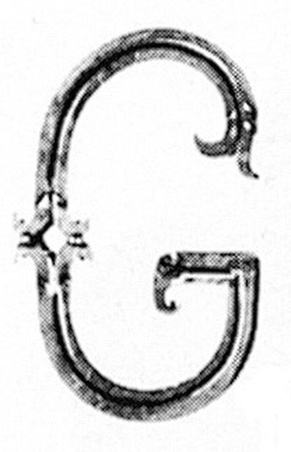 Buchstabe G - Gross - 180x100 mm - Stahl -Roh- S235JR-30-3126.8