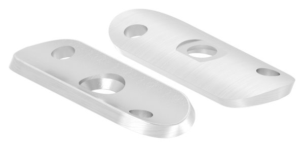 Handlaufanschlussplatte fuer Ø 42-4 mm mit Bohrungen versetzt V2A-11-2144.1