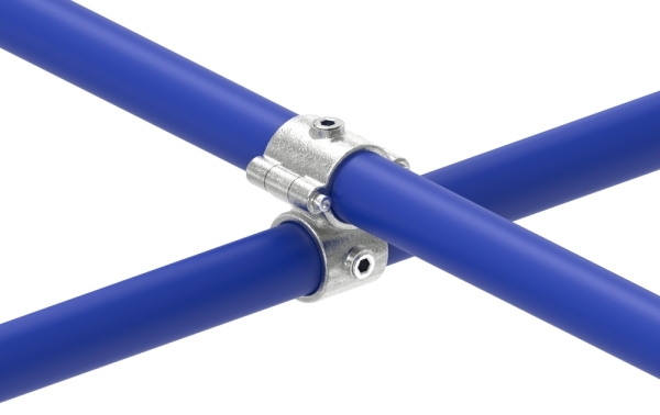 Kreuzverbinder Temperguss fuer Rohr Ø 42-4 mm aufklappbar feuer- und elektroverzinkt-88-11137.C42
