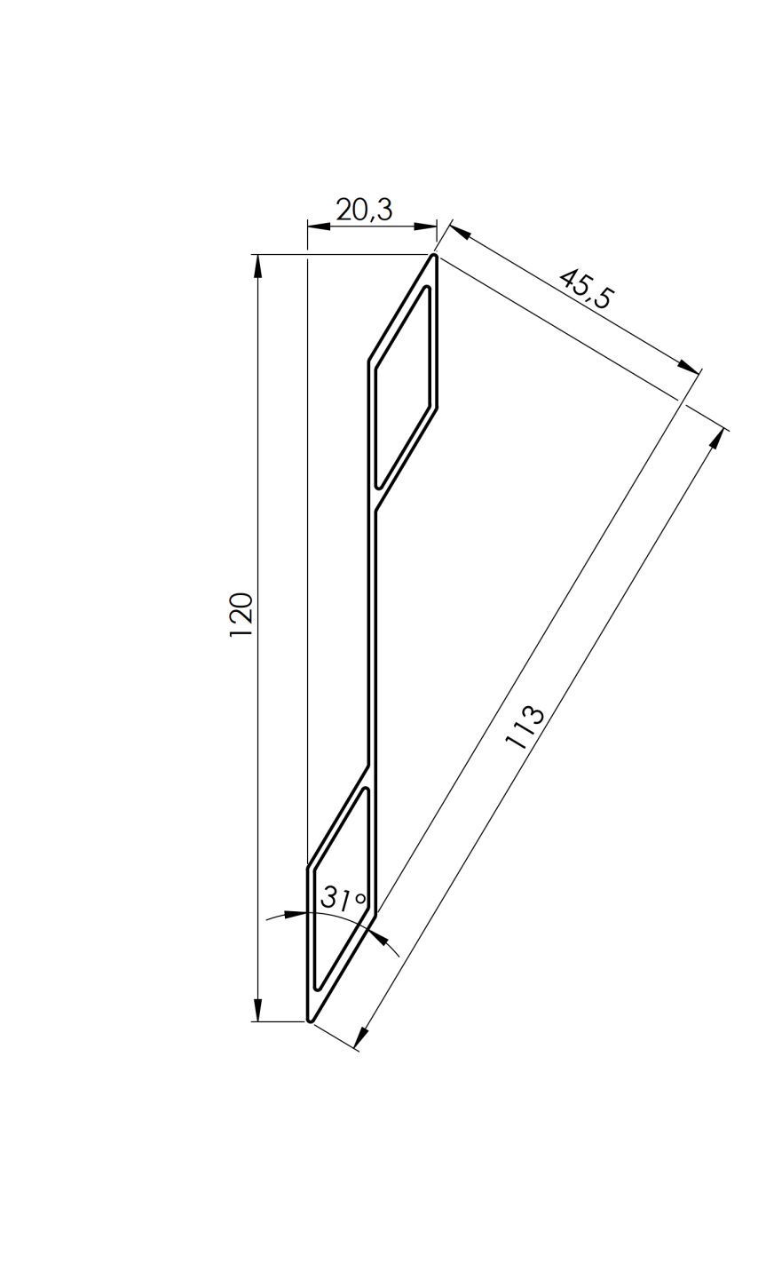 Zaunlamelle Aluminium 20x120 mm 6000 mm roh-89-11FGL2S20X1206000N-A.4
