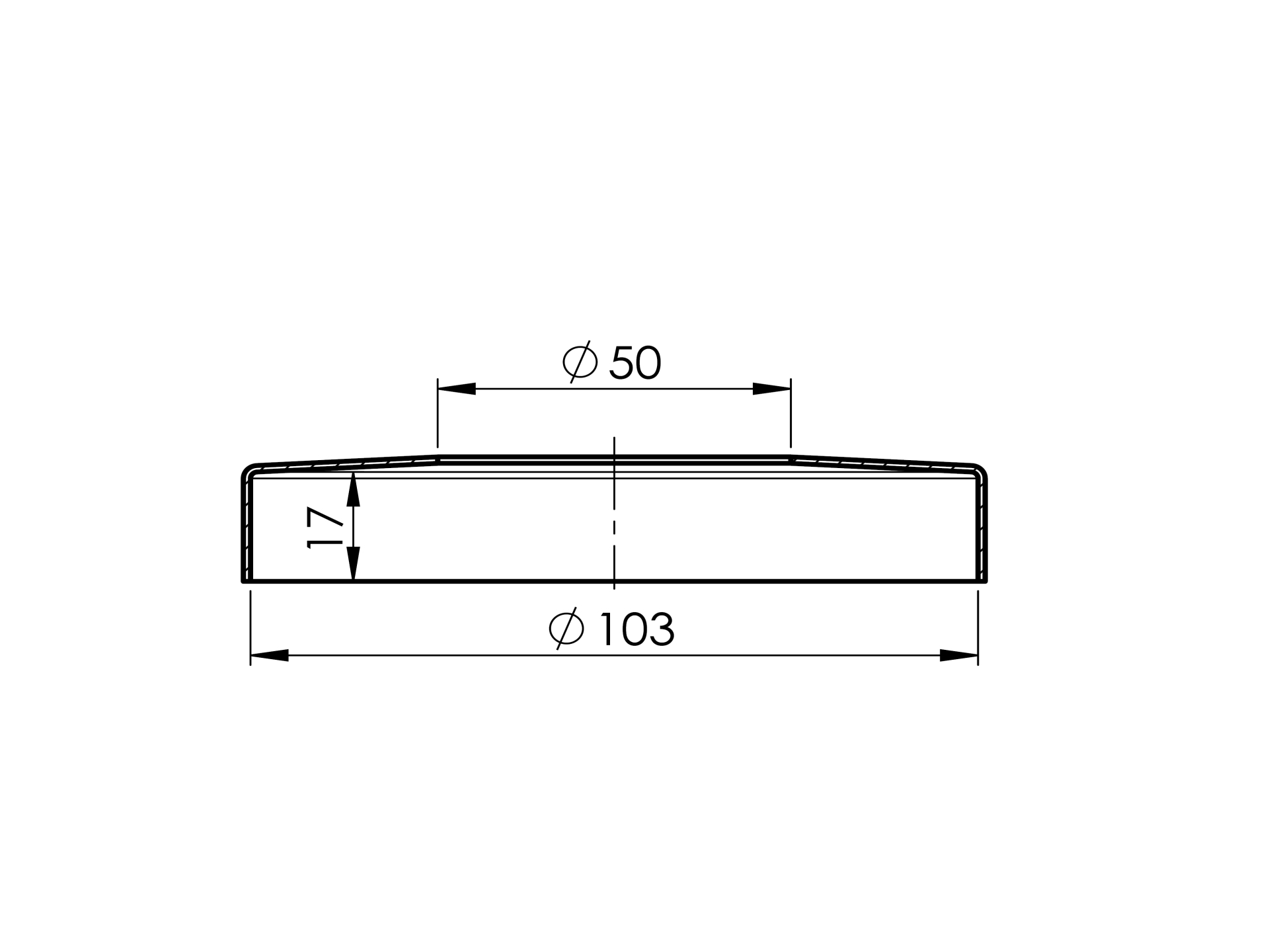 Pfostenrosette Edelstahl AISI 304 rund geschliffen zur Abdeckung-89-11A0512050-A.4