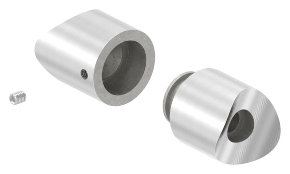 Reduzierverbinder V2A Ø 33-7 mm auf Ø 42-4 mm- L 50 mm- mit Madenschraube-11-3341.4