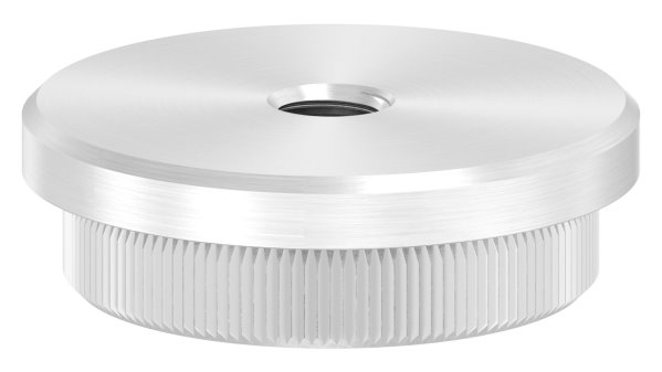 Einsteckkappe V2A Edelstahl fuer Rohr Ø 42-4x3-0mm mit M8 Gewinde- flach-11-5036.4