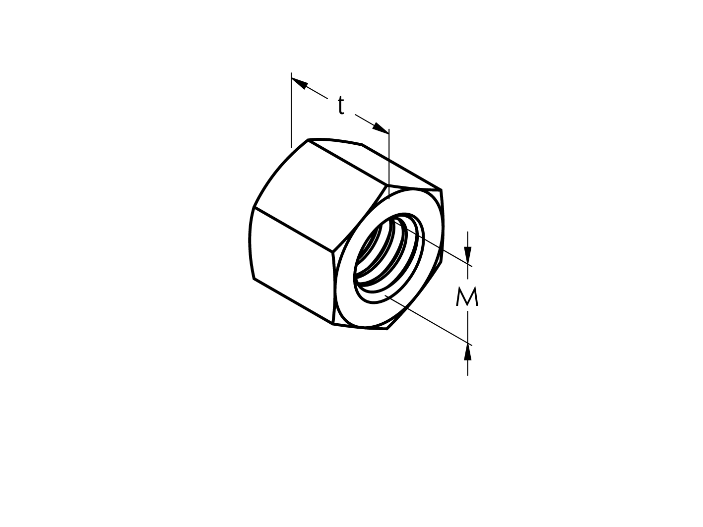 Hutmutter Edelstahl M10 niedrige Form DIN 917-89-11ADIN917M10-A.4