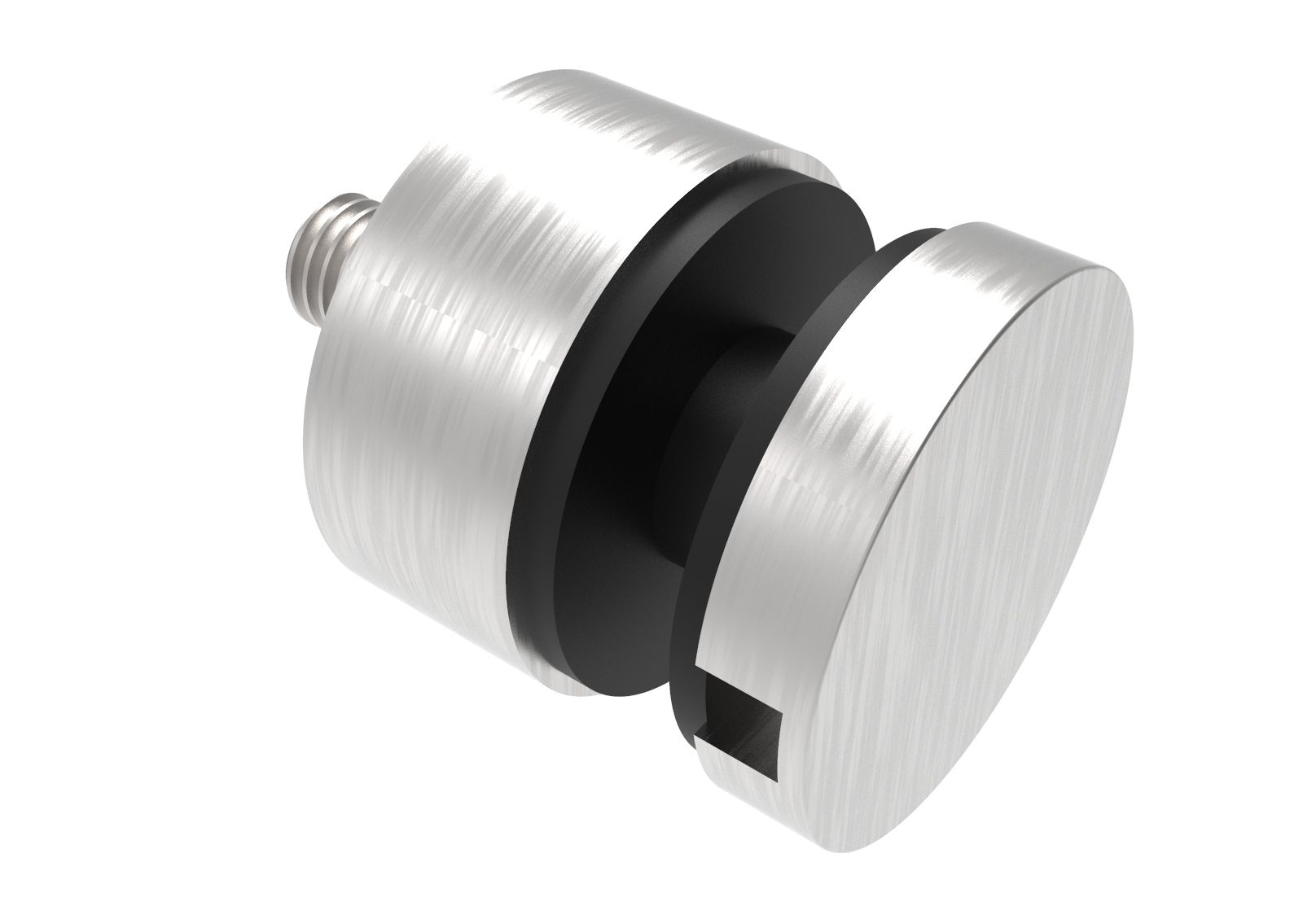 Glaspunkthalter Ø 30 mm fuer Anschluss- flach - Ø 42-4 mm V2A - V4A - Zink-10-GPH30-1.4