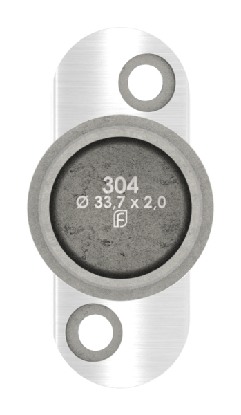Handlaufstuetze aus einem Stueck mit Halteplatte V2A-11-3863.4