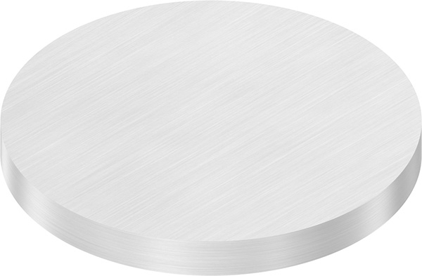 Ronde - Masse- Ø 100x10 mm - mit Laengsschliff - V2A-11-2242-10.4