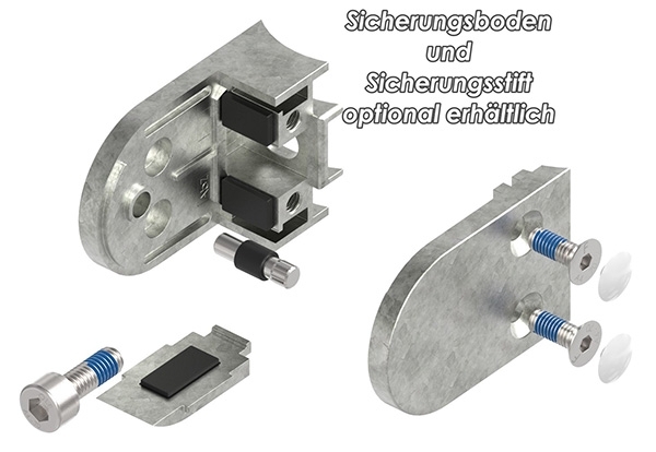 Glasklemme 63x45x30 mm AbZ fuer Anschluss Ø 48-3 mm Zink-10-2448ABZ.3