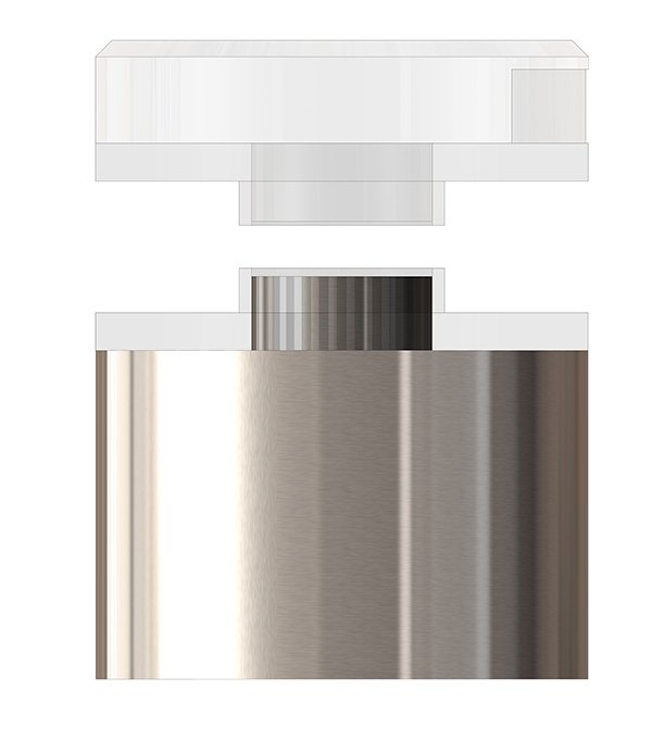 Glaspunkthalter-Unterteil Ø 30 mm- V2A- Hoehe- 30 mm-10-5000.4UT30