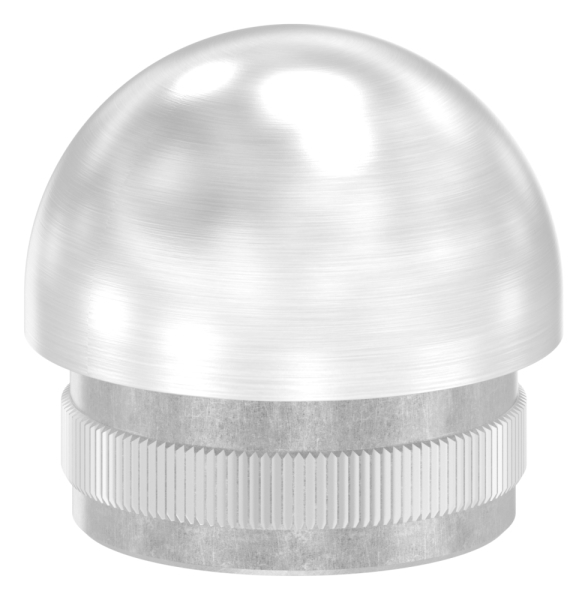 Einsteckkappe Edelstahl V2A fuer Rohr Ø 33-7 mm x 2-5 mm halbrund zum Einschlagen-88-1150268-240G.25