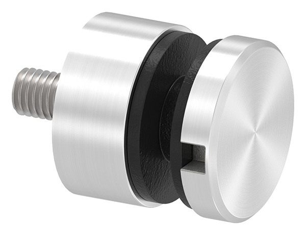 Glaspunkthalter V2A Ø 30 mm flach Klemmbereich 6-12-76 mm Gewinde M8 inkl- Gummi-10-5000.4