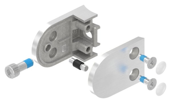 Glasklemme 63x45x28 mm AbZ fuer Anschluss Ø 60-3 mm V4A-10-2260ABZ.1