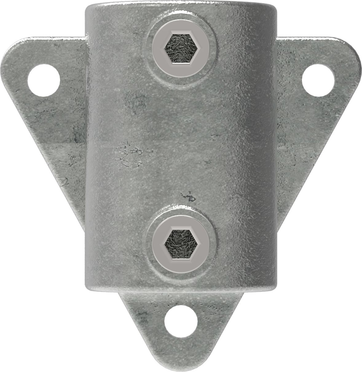 Rohrverbinder - Wandhalter Dreieckflansch - 146C42 - 42-4 mm - 1 1-4- - Feuerverzinkt u. Elektrogalvanisiert-146C42