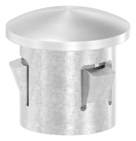 Einsteckkappe V4A Edelstahl fuer Rohr Ø 21-3 mm Wand 1-6-2-0 mm gewoelbt zum Einschlagen-11-4102.1