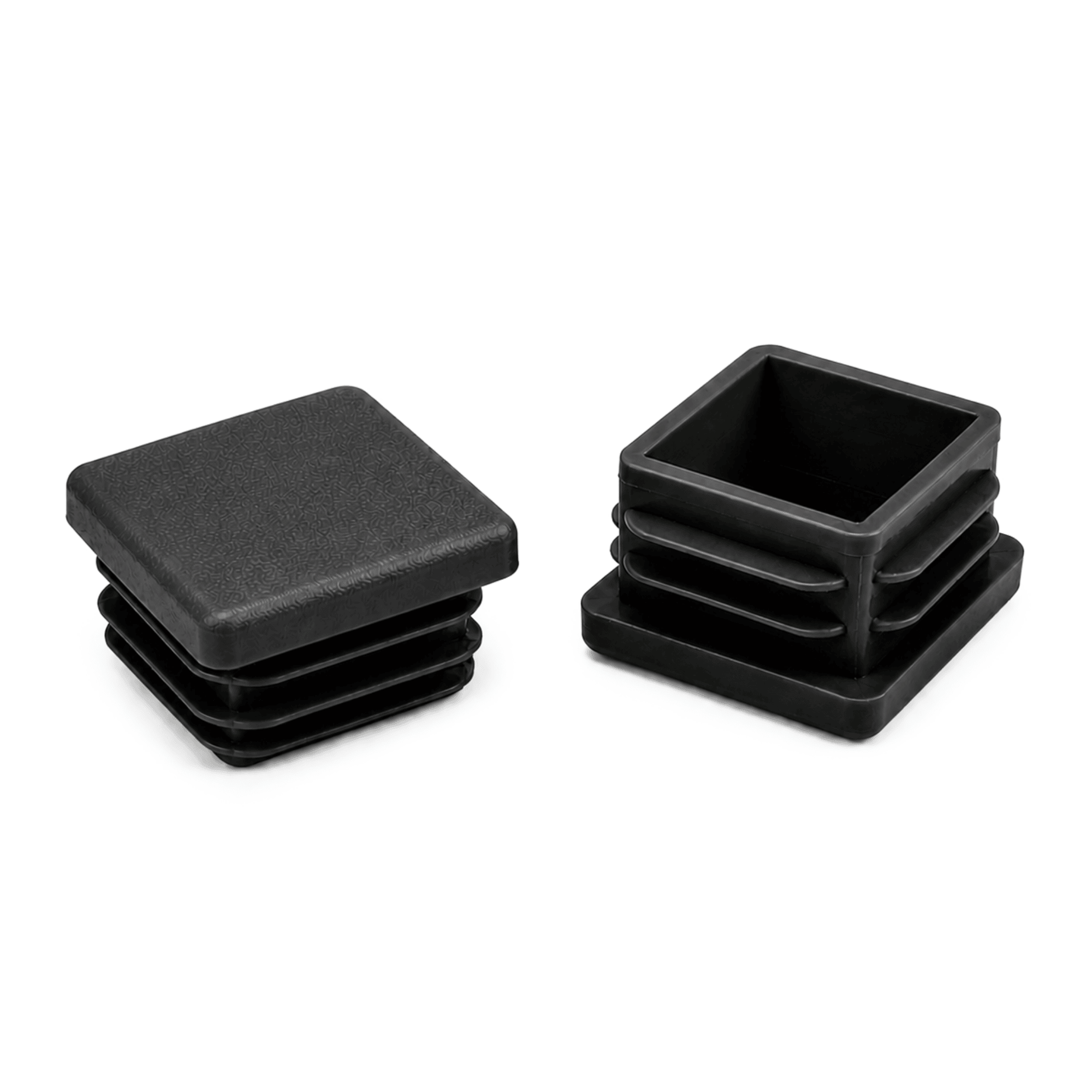 Lamellenstopfen fuer ein Quadratrohr 25x25x1-5-2 mm- Schwarz-Q-7425.S