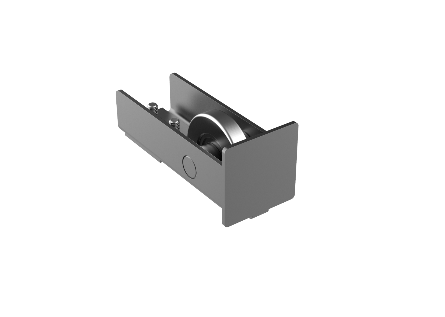Endanschlag mit Fhrungsrolle fr Profil 80x80 mm Stahl verzinkt RAL 7016-89-11H14N80X80R7016-A.4