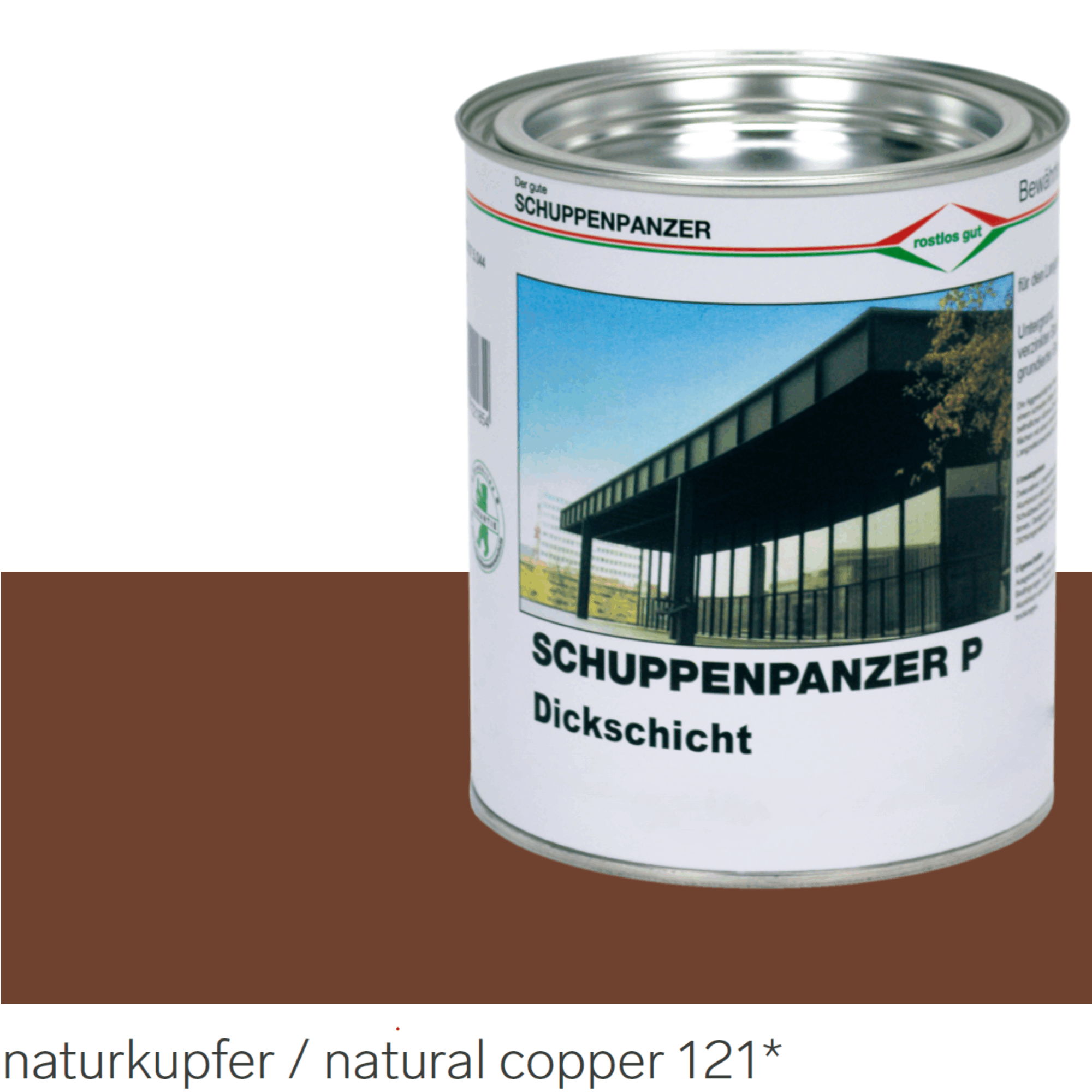 SCHUPPENPANZER-P Dickschicht 0807 naturkupfer 121 fuer Zaeune und STAHL-67-1061.0