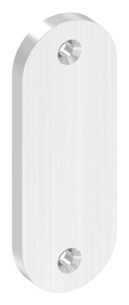 Kurzschild 32x87x6 mm V2A halbrund fuer Schlosskaesten blind-11-3501.4