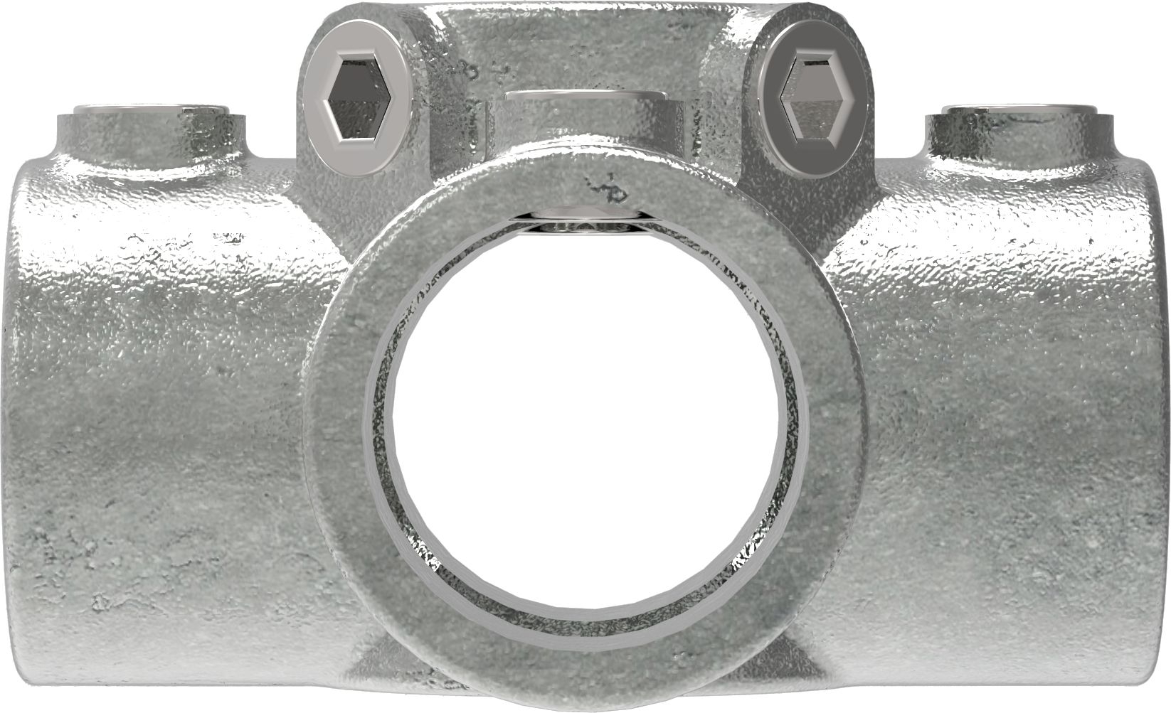 Rohrverbinder Kreuzstueck fuer Stuetzrohr Ø 21-3 mm -1-2- - Temperguss verzinkt - 158T21-158T21