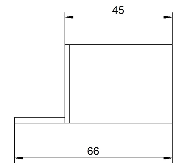 Gegenkasten - Masse- 50x45x172 mm - Stahl -Roh- S235JR-30-3377.8
