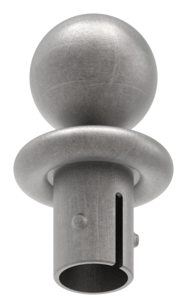 Kugelrohrknopf fuer Ø 33-7x2-5-2-9 mm - Stahl S235JR- roh-30-2800.8