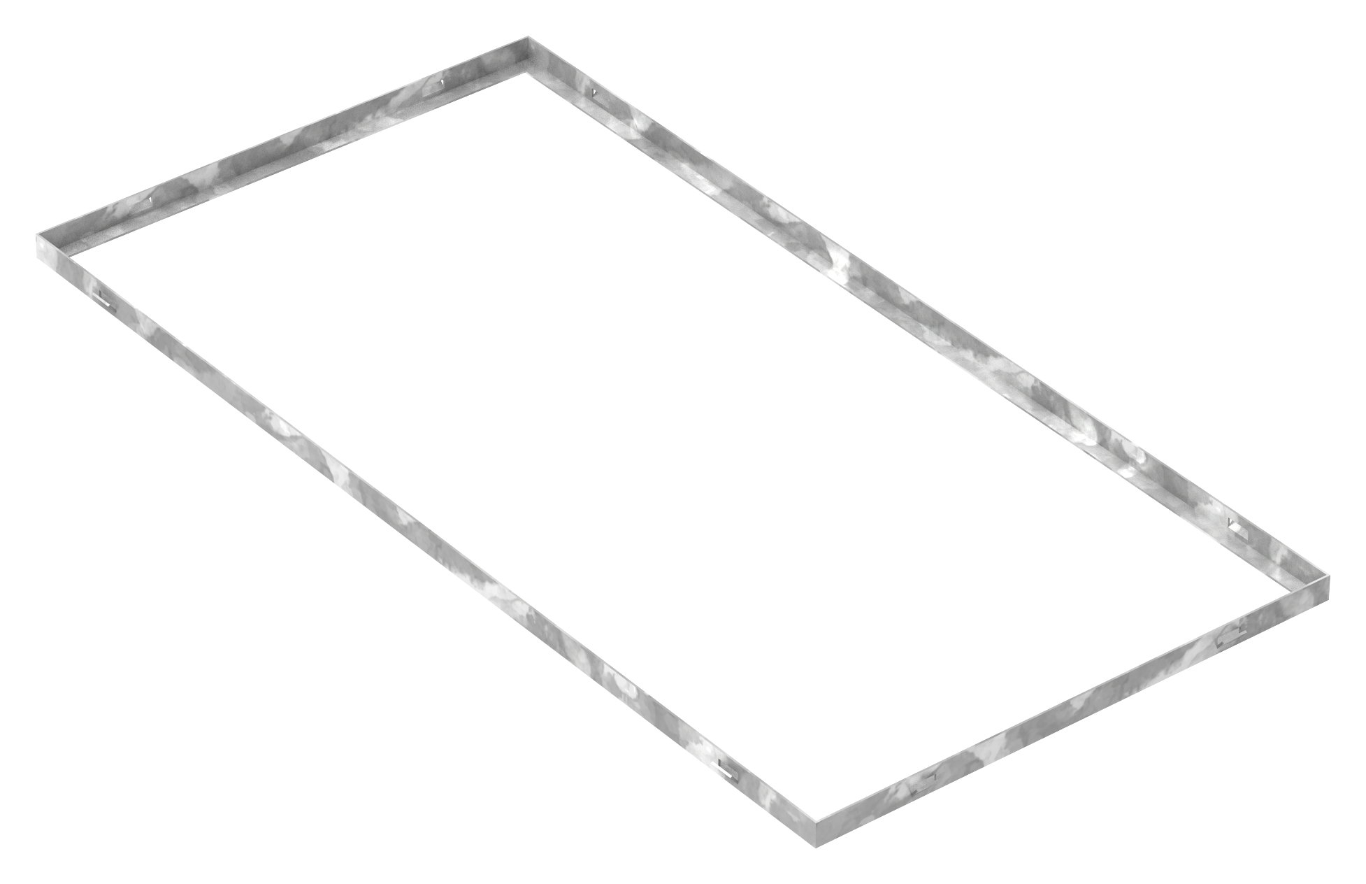 Zarge - Masse- 500x1000x23 mm - fuer Rosthoehe 20 mm - aus S235JR -St37-2- bandverzinkt-23-5010020.7