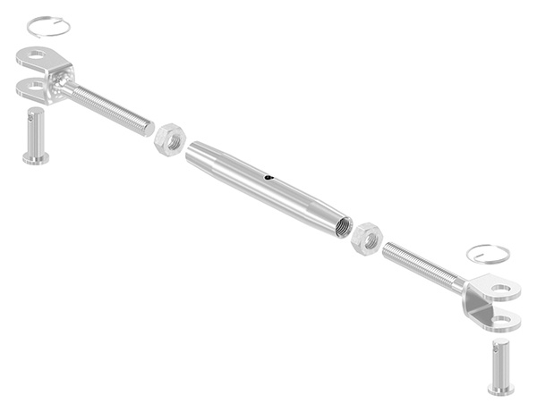 Wantenspanner - Gabel-Gabel - Gewinde M8 - V4A-11-2892.1