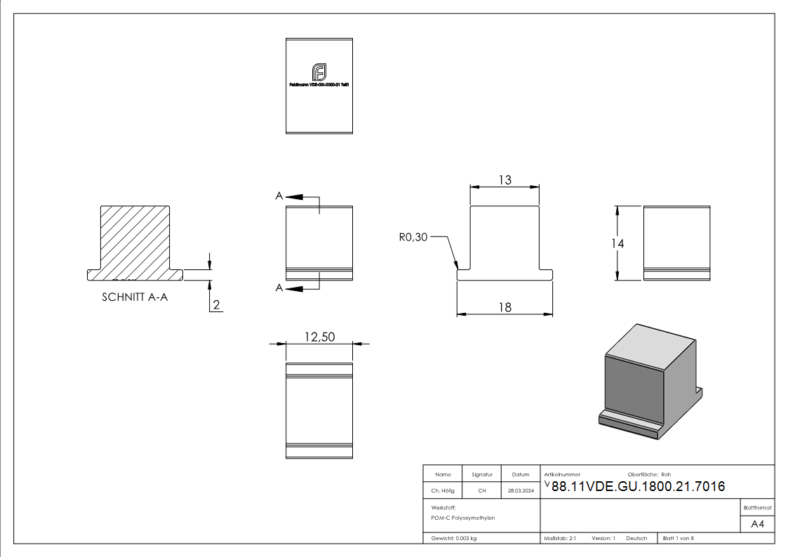 Vordach Montage-Set fuer Glas 21-52 mm- L = 1805 mm- RAL 7016-88-11VDE-GU-1800-21.7016