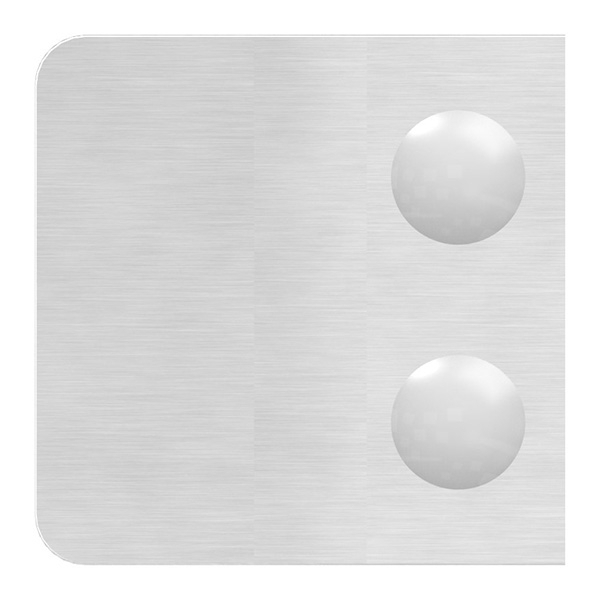 Glasklemme V2A 52 x 52 x 32-5 mm mit AbZ gerade eckig inkl- Schrauben-10-3100ABZ.4