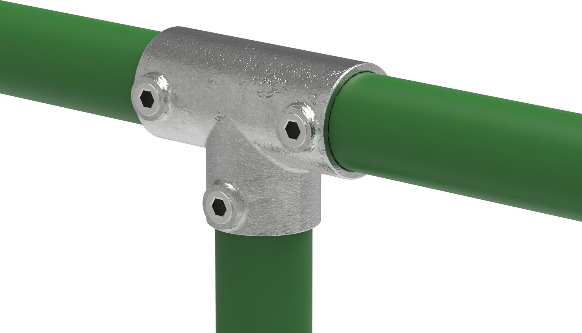 Rohrverbinder - T-Verbinder lang - 104 - 26-9 mm - 60-3 mm - 3-4- - 2- - Feuerverzinkt u. Elektrogalvanisiert-104