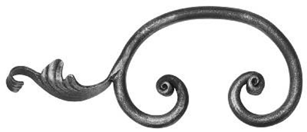 Rundeisenbarock - Masse- 270x110 mm - Stahl S235JR- roh-30-1920.8