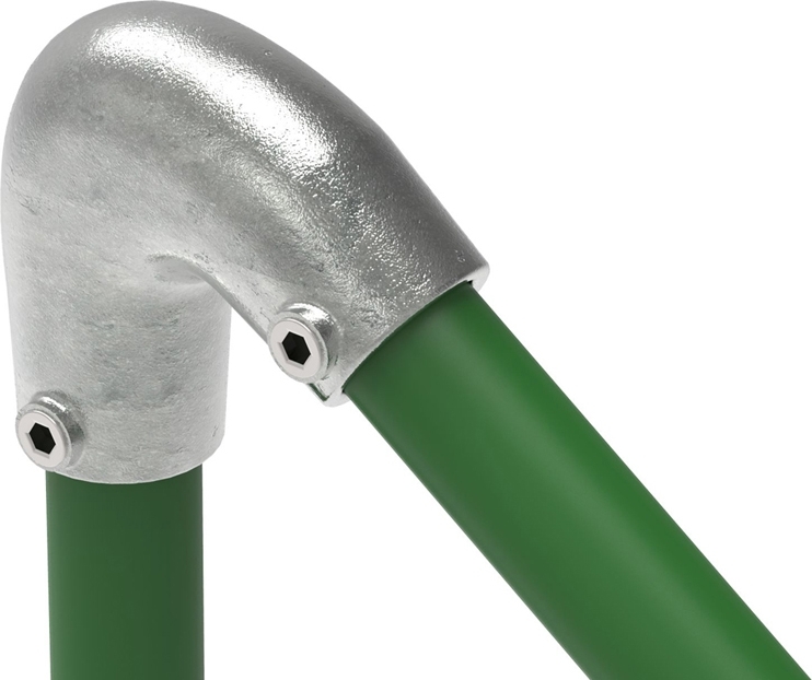 Rohrverbinder Bogen variabel 40-70° Ø 33-7 mm -1- - Temperguss verzinkt - 123B34-123B34