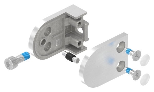 Glasklemme 63x45x28 mm mit AbZ fuer Flachanschluss- V2A-10-2200ABZ.4