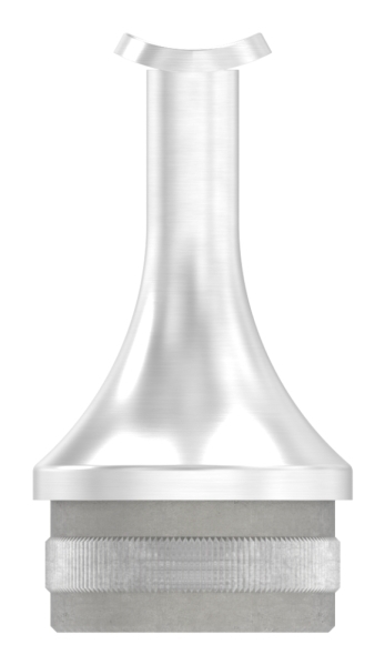 Stuetze mit Halteplatte fuer Rundrohr Ø 42-4 mm - Stopfen fuer 48-3x2-0 mm V2A-12-2152.4