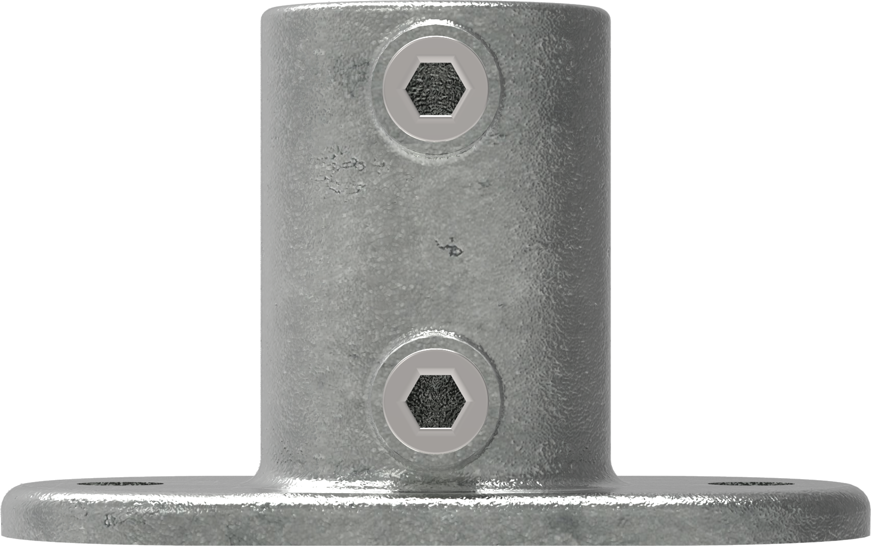 Rohrverbinder - Fussplatte oval - 132D48 - 48-3 mm - 1 1-2- - Feuerverzinkt u. Elektrogalvanisiert-132D48