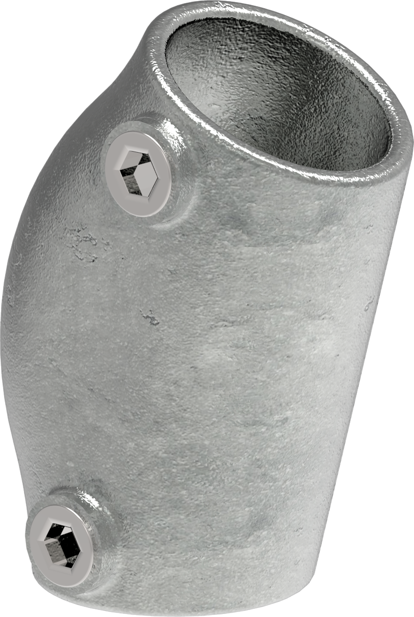 Rohrverbinder Bogen variabel 15-60° Ø 33-7 mm -1- - Temperguss verzinkt - 124B34-124B34
