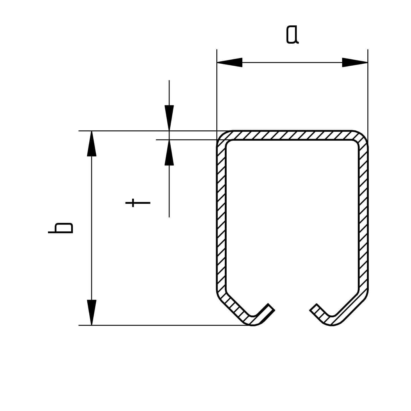 Laufschiene Edelstahl V2A 42 x 54 x 2-5 mm L = 3000 mm fuer 300 kg-89-11H81842X543000-A.4