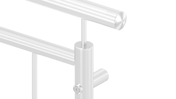 Ausgleichsstueck Ø 20 mm fuer Rundrohr  Ø 42-4 mm mit Senkbohrung 8-5 mm V2A-10-5366.4