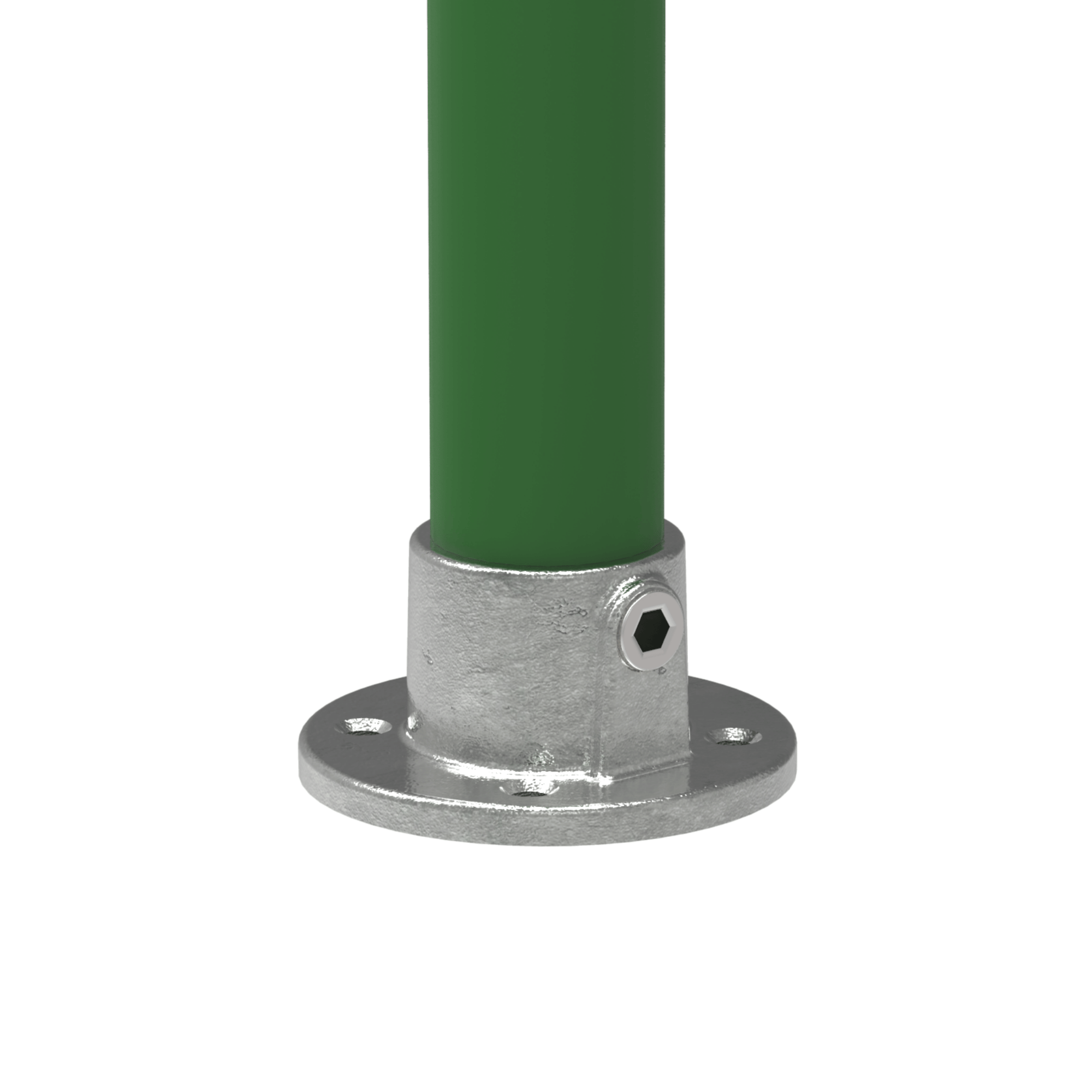 Rohrverbinder - Wandbefestigung rund - 131D48 - 48-3 mm - 1 1-2- - Feuerverzinkt u. Elektrogalvanisiert-131D48