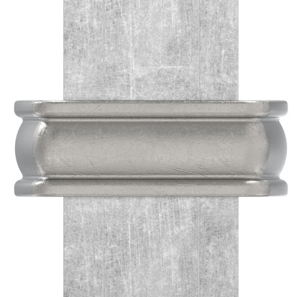 Bund - 100 Stueck - Material- 12x3 mm - Innenmass- 24x25 mm - Stahl -Roh- S235JR-30-6733-100.8