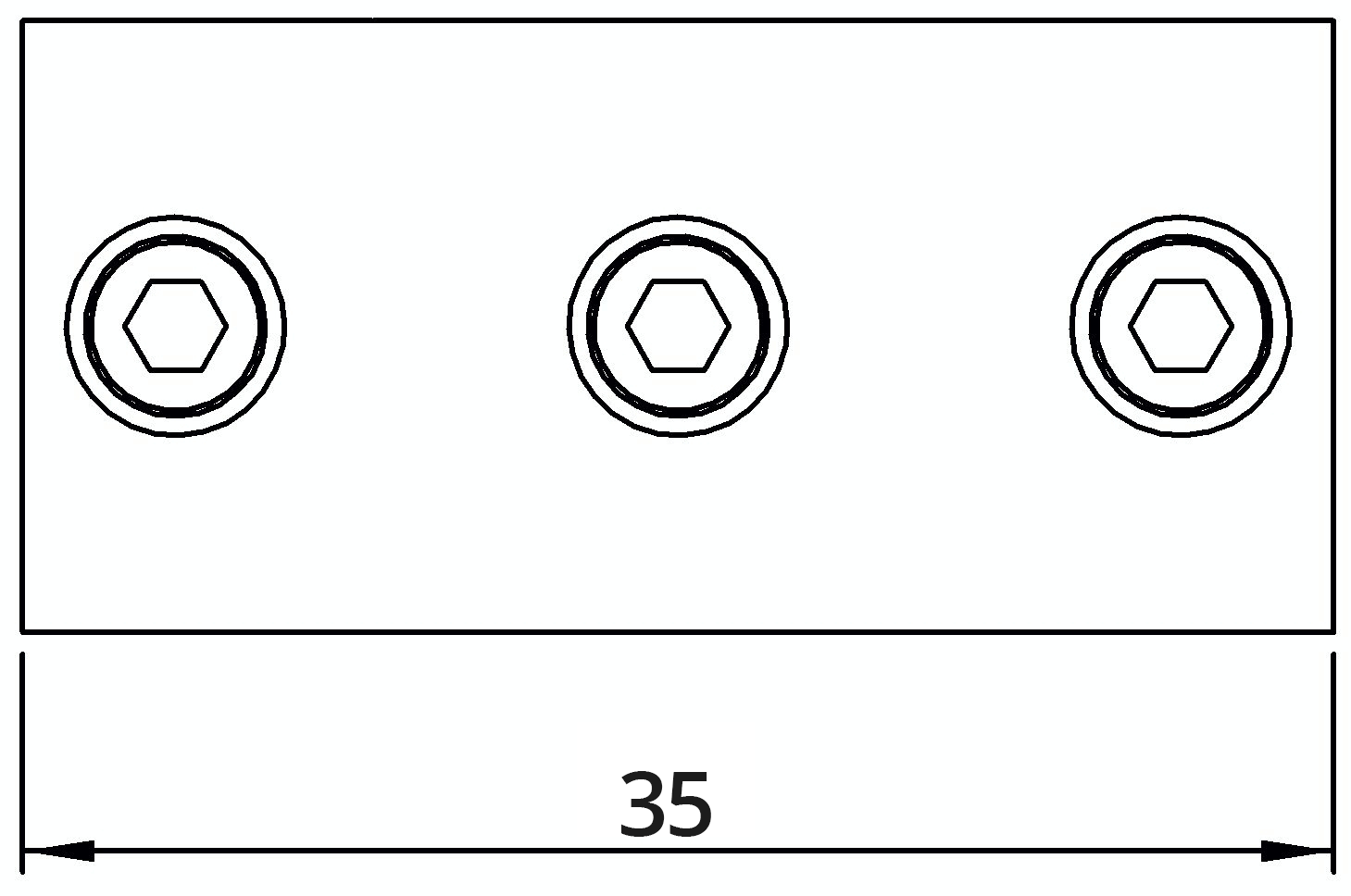 Rohrverbinder - T-Stueck fuer Stuetzrohr - 176T21 - 21-3 mm - 1-2- - Feuerverzinkt u. Elektrogalvanisiert-176T21
