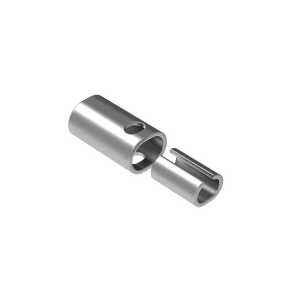 Seilclip Edelstahl AISI 316 fuer 2 Kabel 1-5 mm geschliffen-89-11A14UC150X9015-A.4