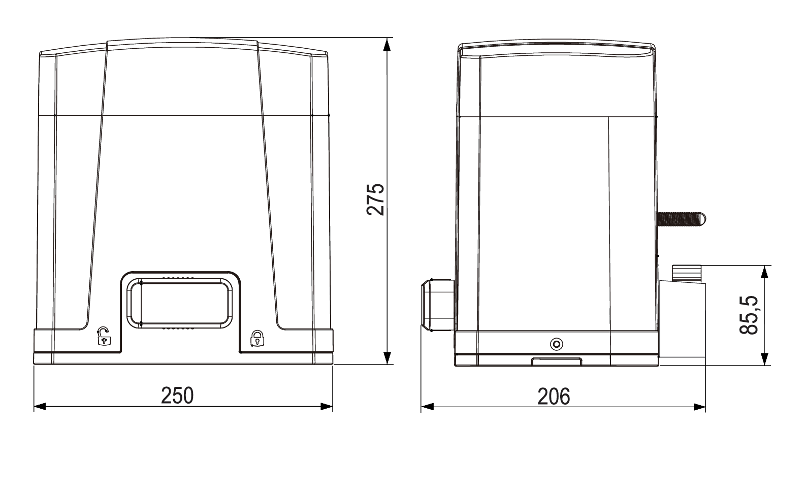 Schiebetorantrieb Set bis 800 kg mit WiFi und Sicherheitskamera-89.DRIFT80SECURITYZKIT