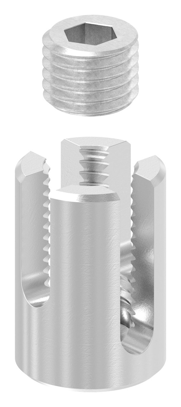 Kreuzklemme Edelstahl V4A fuer Seil Ø 8 mm-88.11100071008