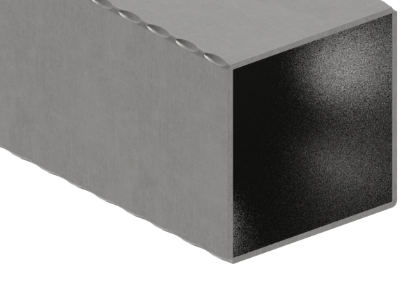 Quadratrohr gehaemmert 100x100x3 mm 3000 mm Stahl S235JR- roh-30-1548.8