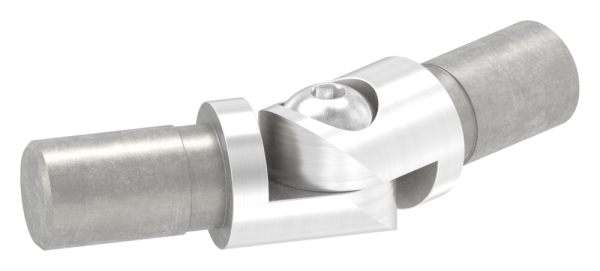 Gelenkverbinder V2A fuer Rundrohr 12x1-5 mm verstellbar 0-100° geschliffen K240-88-1150428-240.GL