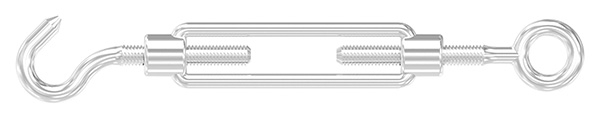 Spannschloss - M5 - M8 - Oese-Haken - mit Links-Rechtsgewinde - V4A-11.2956