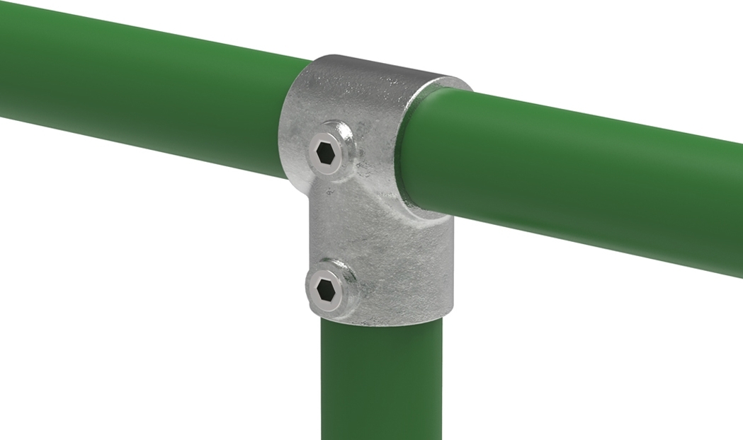 Rohrverbinder T-Stueck kurz Ø 33-7 mm -1- - Temperguss verzinkt - 101B34-101B34